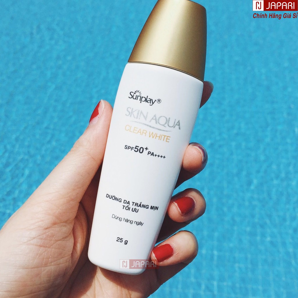 Kem Chống Nắng Skin Aqua Nắp Vàng Clear White Cho Da Dầu Mụn -Kcn Sunplay Skinaqua Nhật Bản Kiềm Dầu Nâng Tone JAPARI | BigBuy360 - bigbuy360.vn