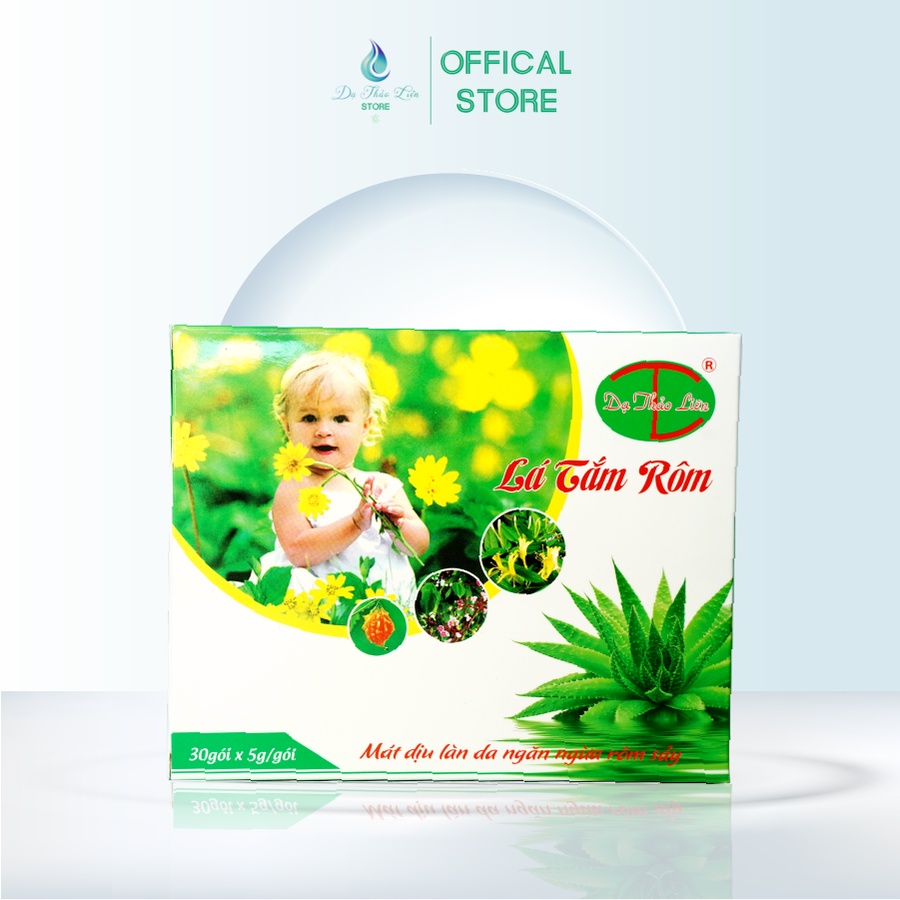 Ảnh Lá Tắm Rôm Dạ Thảo Liên ( 30 Gói) 100% thảo dược thiên nhiên , không còn nỗi lo rôm sẩy cho bé 1