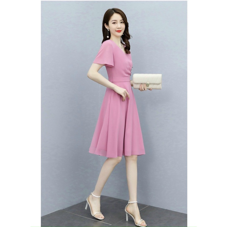 (HCM) Đầm xoè voan chiffoan hàng cao cấp thời trang hàn quốc siêu xinh xắn , tiểu thư hàn quốc HIYU STORE