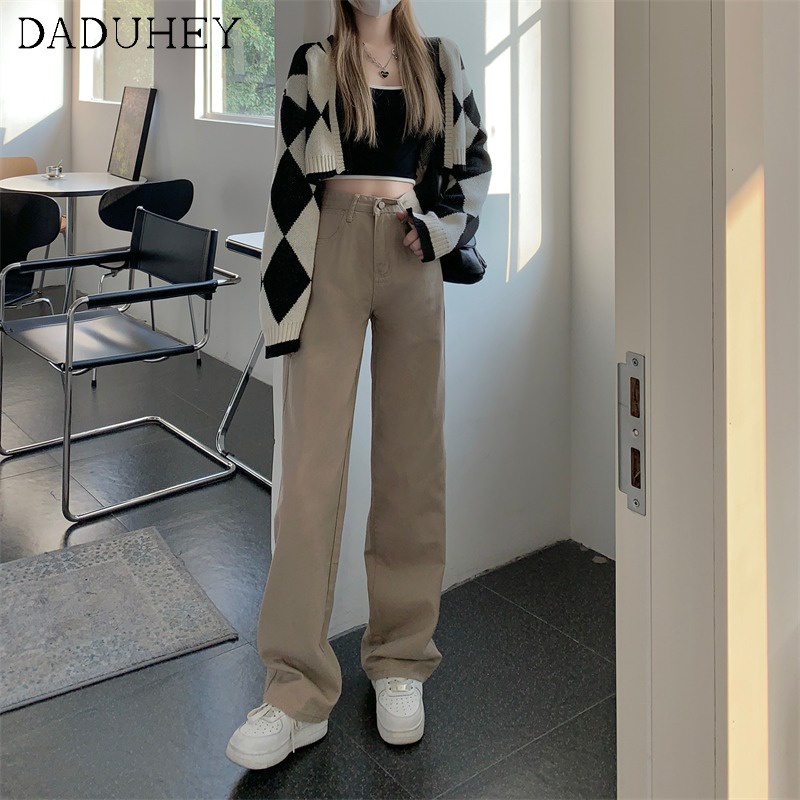 Ảnh Quần jeans dài DADUHEY lưng cao thời trang dành cho nữ 4
