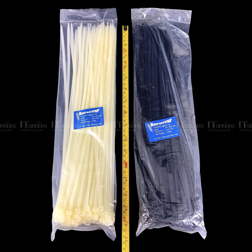 Túi 100 Dây Rút Nhựa, Dây Thít Đen /Trắng,400mm (40cm, 4 Tấc), Nhựa ...