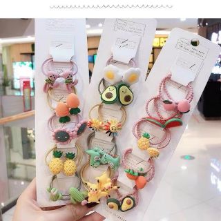 (XẢ LỖ ) Set 10 dây buộc tóc xinh xắn đủ hình cho bé