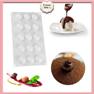 ✿✿✿Khuôn Silicon 15 Khoang Hình Tròn 3D Làm Socola,Muffin Moule ,Mousse✿✿✿