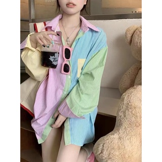 Áo Sơ Mi Nữ Dài Tay Dáng Rộng Phong Cách Hàn Quốc Baju Baju Wanita Lengan Panjang Hàng Mới Có Sẵn