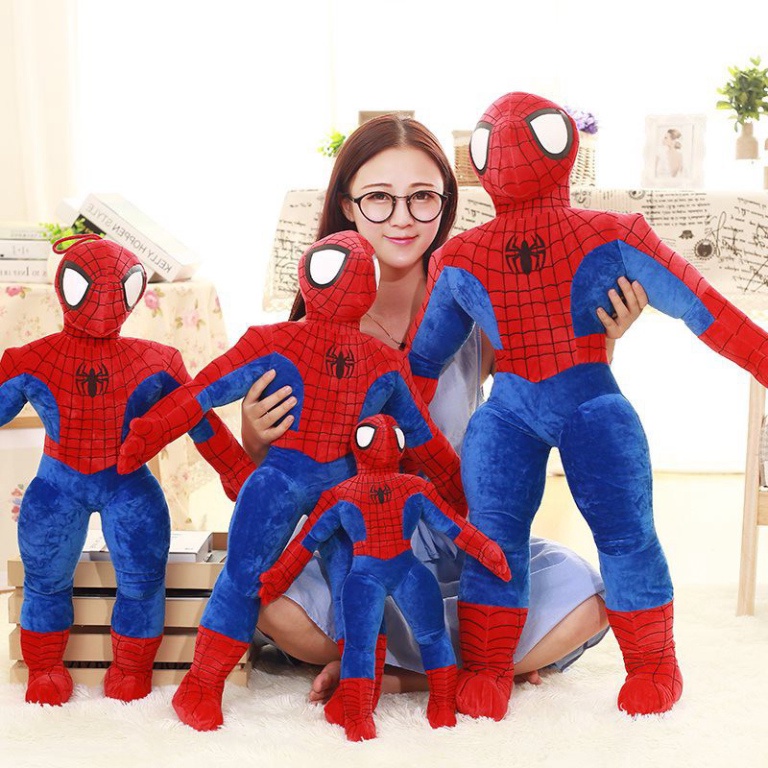 Gấu Bông Gối Ôm Siêu Nhân Người Nhện Cho Bé Siêu Ngầu Babi Mama G41