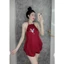 Set yếm hạc cho nữ mặc nhà, mặc ngủ siêu sexy, vải lụa satin loại 1, toàn màu tôn da, quyến rũ