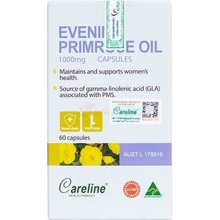 Viên uống Careline Evening Primrose Oil 1000mg hỗ trợ làm đẹp (60 viên)