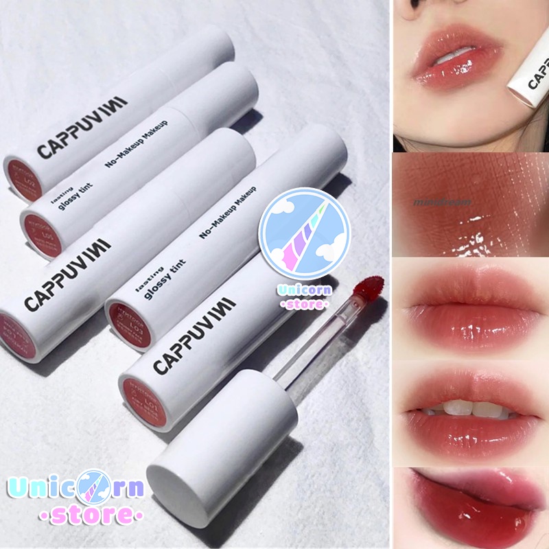 Son Bóng Lì CAPPUVINI Dưỡng Ẩm Môi Mềm Mịn Zero Makeup Sense Series Mirror Lip Glaze CP24