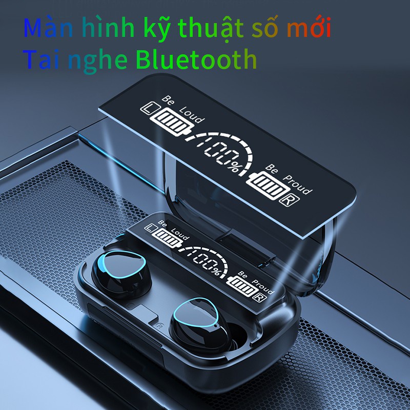 tai nghe bluetooth sgc sm10 pin trau 3500mah am thanh trung thuc den led dep mat hop sac co man hinh