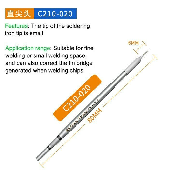 OSS C210 Mẹo Đa Năng C210 Hàn Đầu Hộp Mực Tương Thích Cho Trạm Hàn Xsoldering T210 / Sugon T26