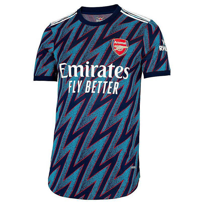 Áo bóng đá Arsenal F.C. mùa 2021/2022 - Thiết kế Loose Tee, in hình các cầu thủ như Aubameyang, Saka, Lacazette, Rowe và Tierney