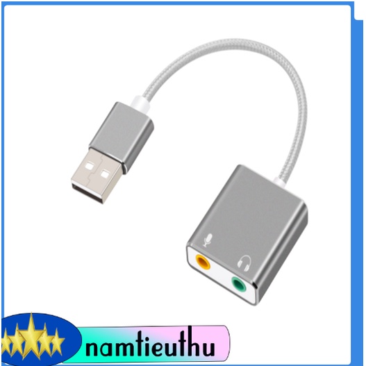 Card âm thanh rời USB 7.1 – Chuyển USB to mic + loa – Hỗ trợ giả lập âm ...