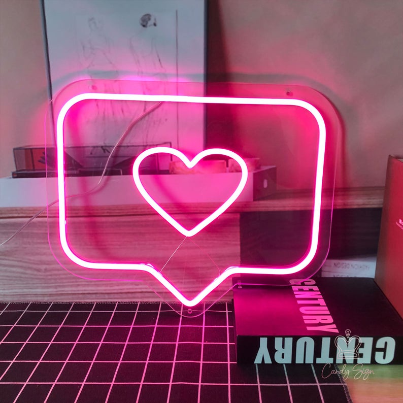 Đèn led neon hình thả tim ,KT 30x30cm | Shopee Việt Nam