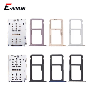 Sim Khay Ổ Cắm Giá Đỡ Khe Cắm Đầu Nối Cho HuaWei P9 P8 Lite 2017 2016 Micro SD Hộp Đựng Adapter Đầu Đọc Flex Thay Thế Các Bộ Phận