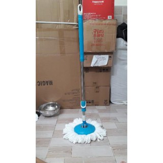 AMZO_COMBO 2 CÂY LAU NHÀ XOAY 360 ĐỘ MÂM NHỰA - GIAO MÀU NGẪU NHIÊN