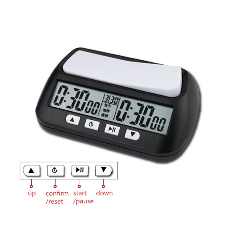 Professional Chesses Clock Compacts Digital Watch Count Up Down Timer Board Game