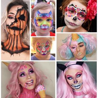 UCANBE Athena Neon Mặt Body Tranh Dầu Trẻ Em Flash Hình Xăm Sơn Nghệ Thuật Halloween Trang Điểm Lạ Mắt Đầm Làm Đẹp Bảng