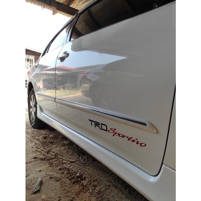 Tem UV cao cấp dán xe ô tô  TRD Sporti Stickers. Dán xe trắng. Decal chống nước, không bay màu, bong tróc