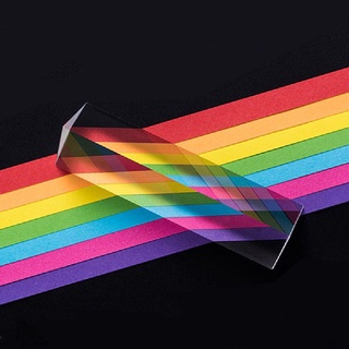 DWELLCO Prism Thiết bị thí nghiệm quang học Lăng kính cầu vồng Đồ chơi khoa học Vật lý Lăng kính quang