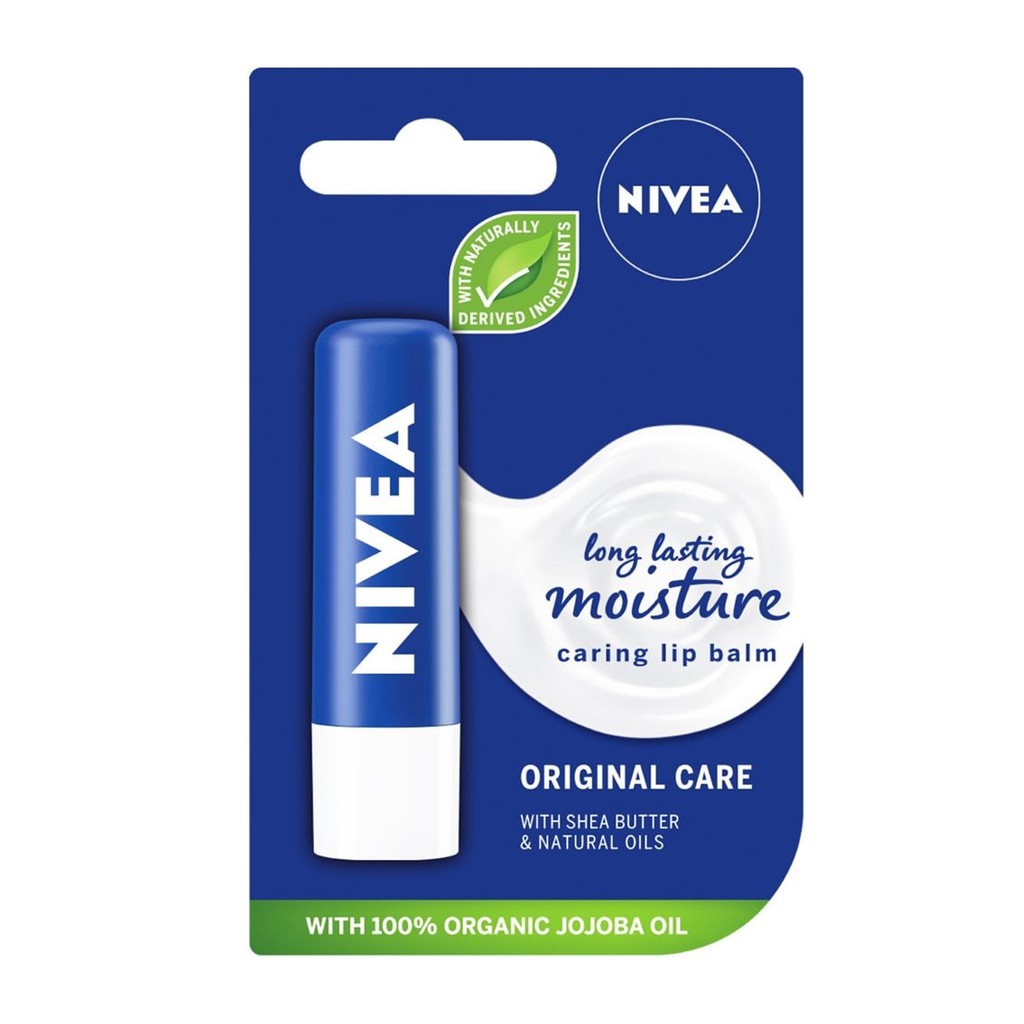 Son Dưỡng ẩm 24h Nivea Caring Lip Balm 4 8g Shopee Việt Nam