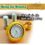 Đồng hồ gắn chân kính chiếu hậu mini xe máy tặng kèm ốc bắt 10 ly và pin