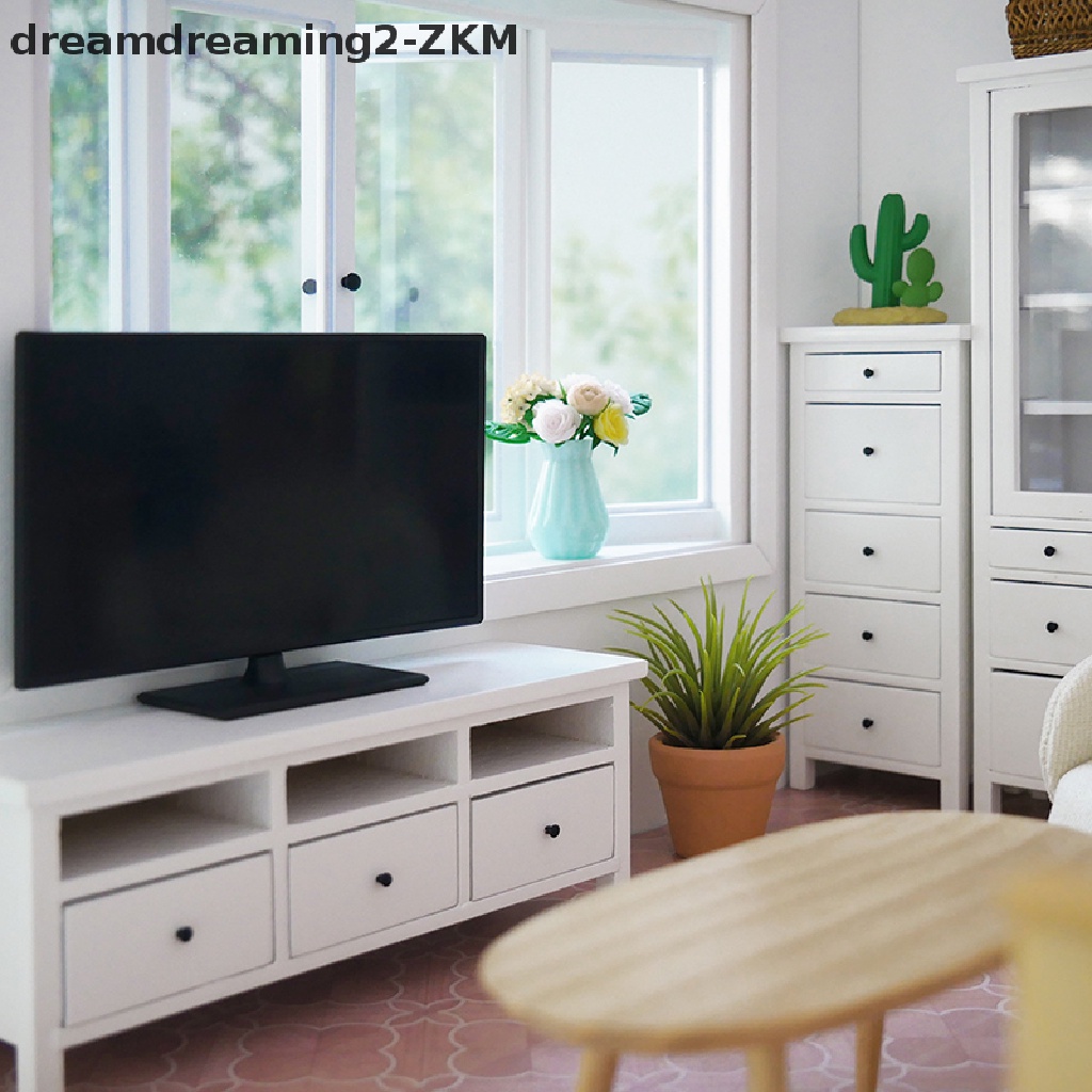 [Dreaming] Mô Hình Tủ Sách / Tủ Tivi / Tủ Kính / Tủ Nội Thất Trang Trí Nhà Búp Bê [zkm]