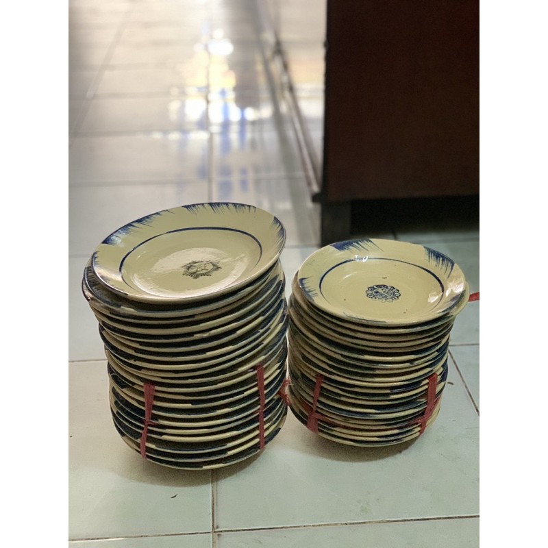 DĨA PHẾCH XANH KIỂU XƯA SIZE 17cm 19cm và 21cm