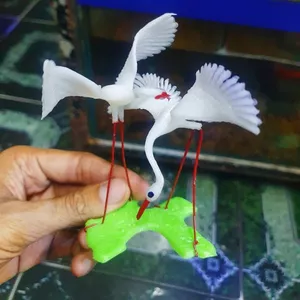 CẶP CÒ ĐÔI LỚN TRANG TRÍ HỒ CÁ NON BỘ CAO 10CM