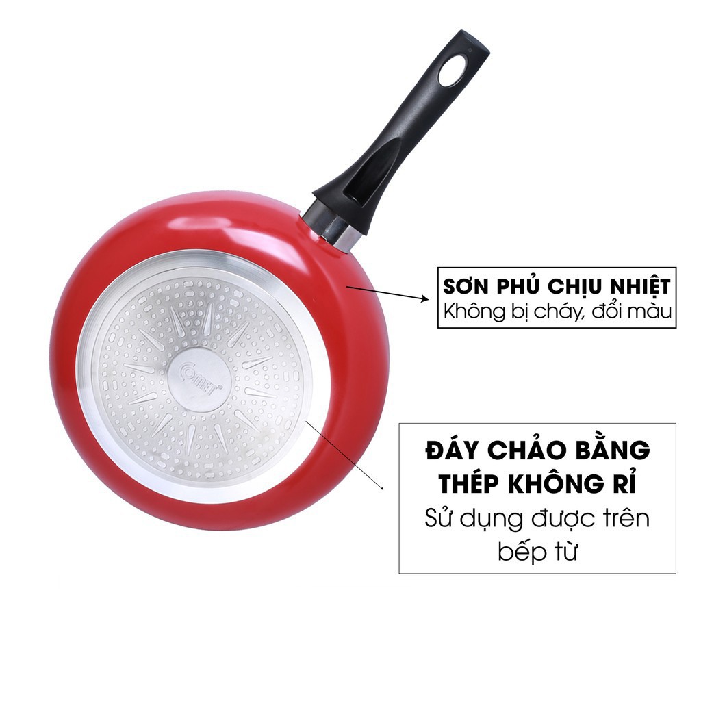 Combo 2 chảo từ chống dính Ceragold COMET 20cm và 24cm, Chảo Chống Dính Đáy Từ Comet Cao Cấp Chảo Từ