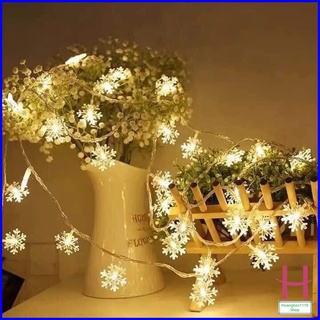 Đèn Led 15 bông tuyết xinh xắn trang trí - nhà cửa - cây thông noel { H }