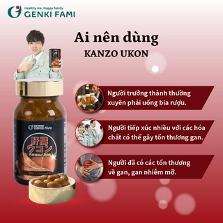 TPBVSK Combo Viên Uống Phòng Ngừa Đột Quỵ, Bổ Não Natto Ichou, Bổ Gan Kanzo Ukon Genki Fami Nhật Bản Hộp 90 Viên