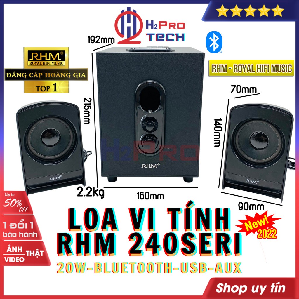 Loa máy tính bàn RHM RM240 Seri bluetooth, 20W Bluetooth-USB-AUX, loa ...