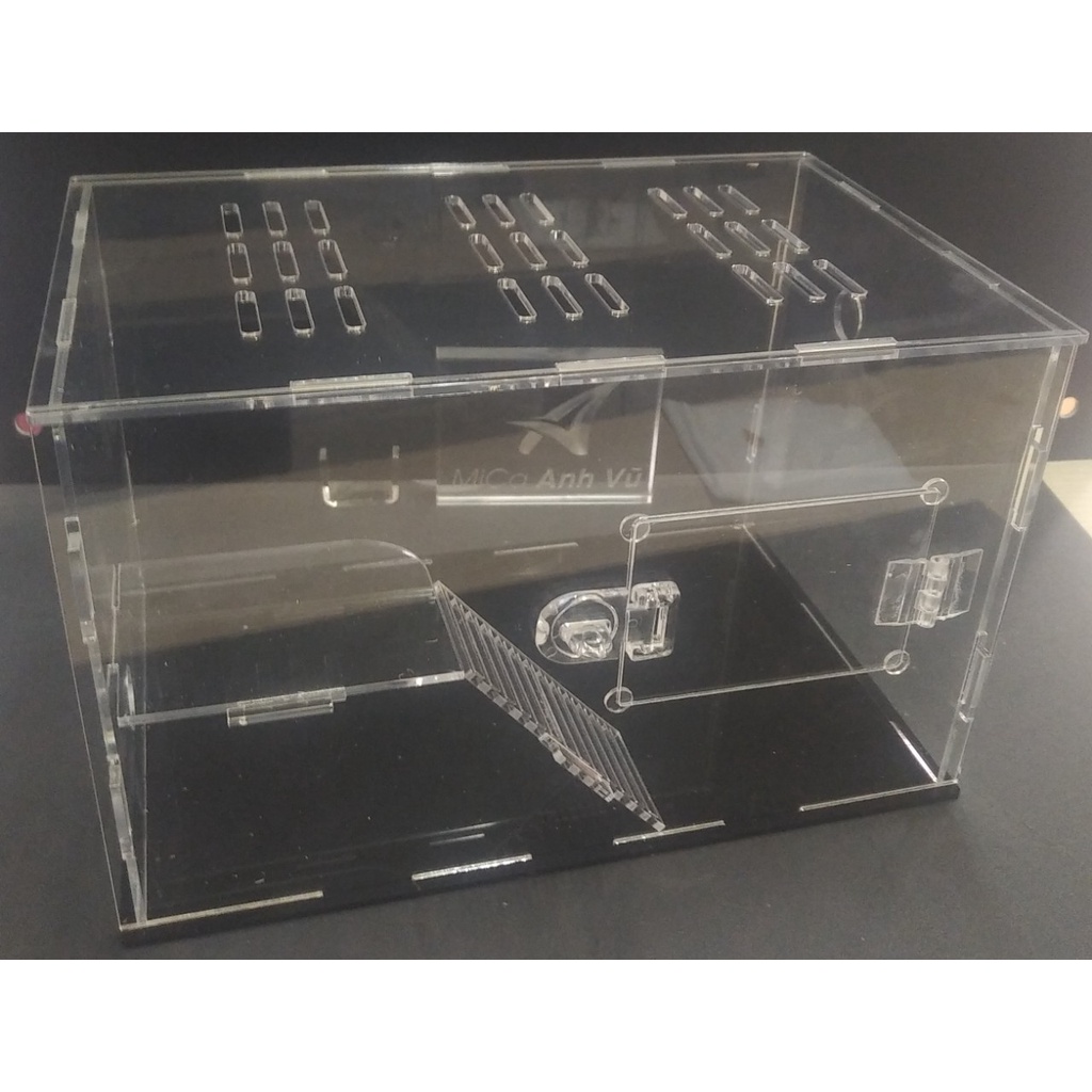 Hộp mica nuôi chuột hamter, hộp nhện, lồng chuột hamter, hộp nuôi thú ...