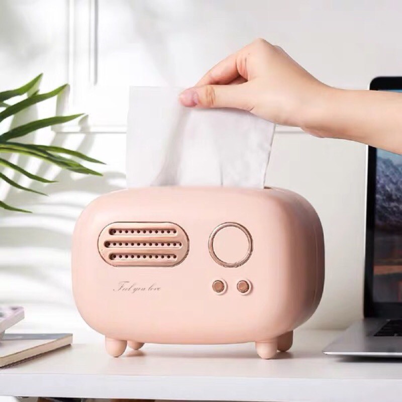 Hộp đựng giấy ăn radio phong cách cổ điển