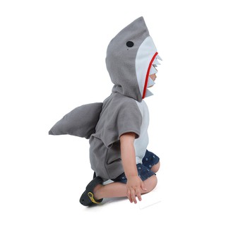 Trang phục cá mập đáng yêu cho trẻ em, Quần áo trẻ em động vật biển cosplay thích hợp cho lễ hội Bữa tiệc Halloween.