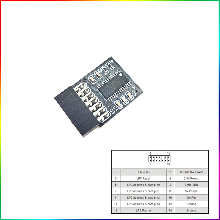 Mô-đun TPM 2.0 14 Pin Trusted Platform Module LPC cho MSI MS-4136 ...