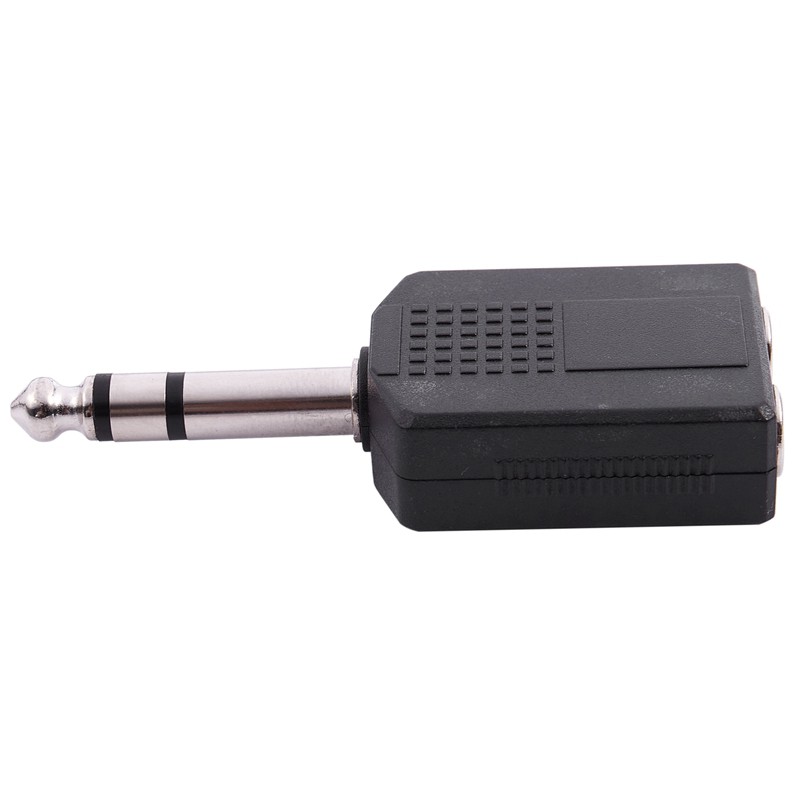 Mono 6.35mm Nam Cắm Sang Dual 6.35mm Nữ Ổ Cắm Bộ Chia Adapter Kết Nối