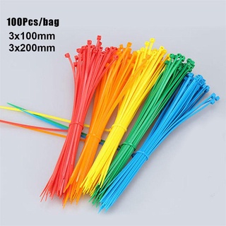 FEIYING 100 Cái / gói Dây Buộc Cáp Bền Hoàn Thiện Dây Tự Khóa Kèm