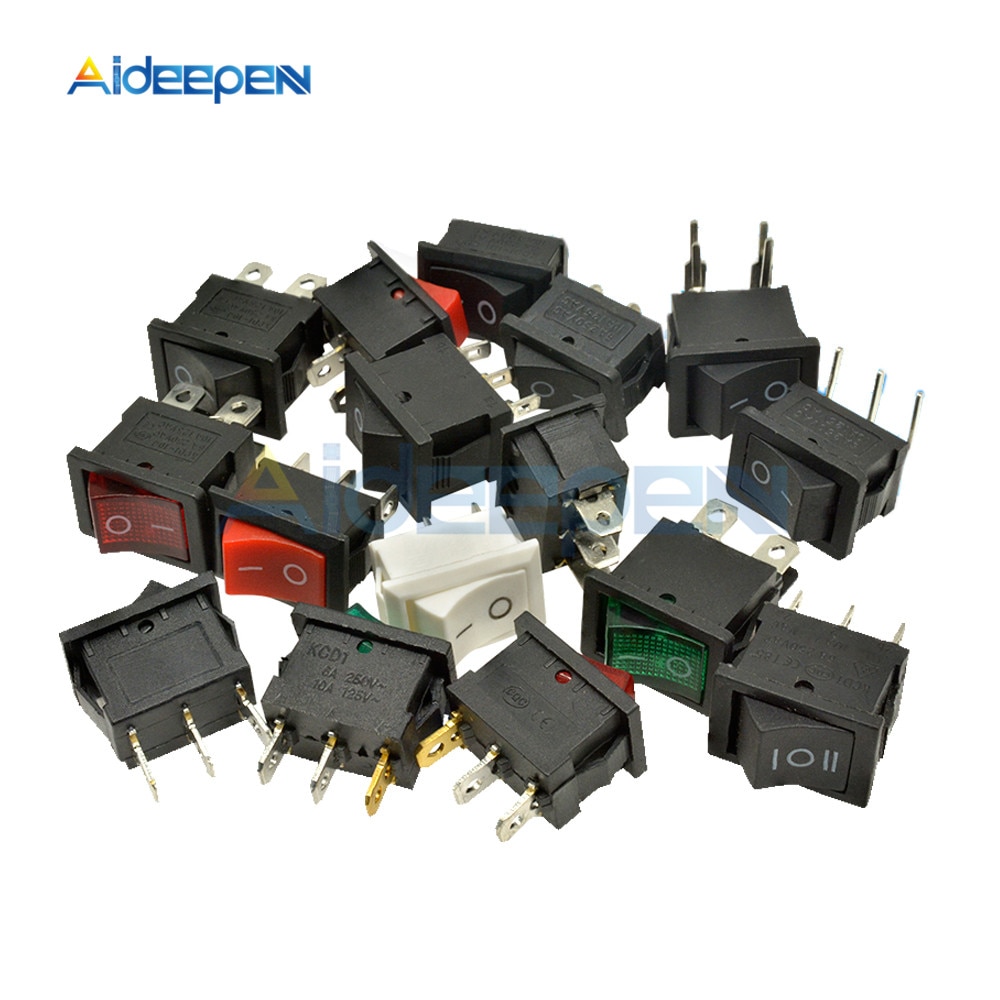Công Tắc Đèn 2 Vị Trí Kcd1 2 Pin 3 Pin 4 Pins 6 Pins 6a 250vac / 10a ...