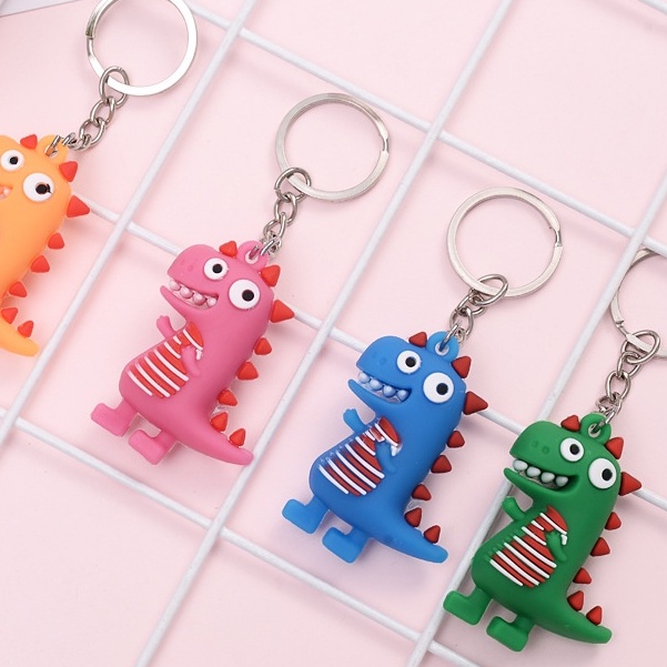 3 Móc Khóa Khủng Long Hạnh Phúc 3.8*5Cm