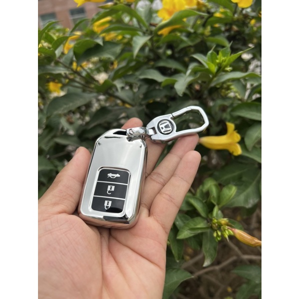 Ốp chìa khoá TPU 3 nút smart key xe ô tô honda CRV, HRV, civic, city, brio, jazz 2021 2020 2019 2018 ( 3 nút thông minh