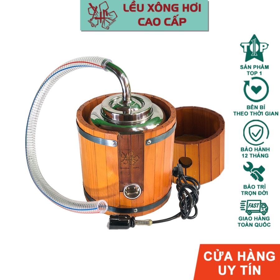 Chậu Gỗ Xông Hơi Cao Cấp Xạ Hương