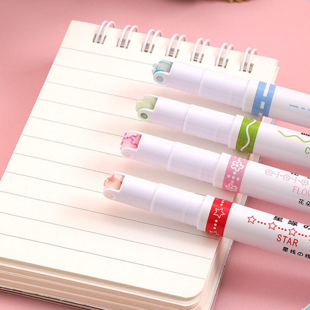 THFENG 6 Bút Đánh Dấu Nghệ Thuật Văn Phòng Phẩm Giáng Sinh Đồ Dùng Văn Phòng Hình Hoa Dụng Cụ Vẽ Highlighters Nhiều Hình Dạng