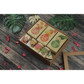 Hộp quà Tết thực phẩm Hải Long 16 thiết kế tinh tế, bộ hạt và mứt sấy biếu tặng đối tác lớn quý | HẢI LONG