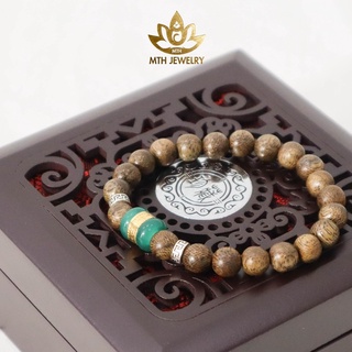 Vòng Tay Trầm Hương Tròn Đơn Tốc Việt Size 6/7/8/10/12mm - Mix Charm Đá Màu Lu Thống | Mộc Trầm Hương MTH