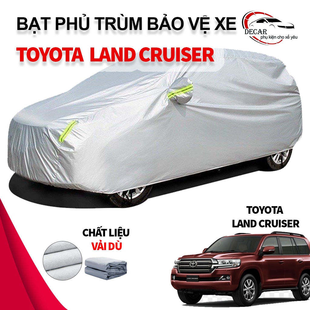 Bạt vải dù oxford bảo vệ xe ô tô, áo trùm oto chống nắng nóng, mưa cho xe Toyota Land Cruiser