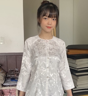 Bà Ba Gấm Cao Cấp # Quần Đen # Jacket Top Kem Dress Women