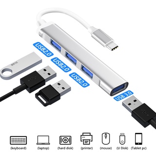 Hub Usb, Bộ Chia 4 Cổng USB 3.0 Type C Cho Laptop Máy Tính