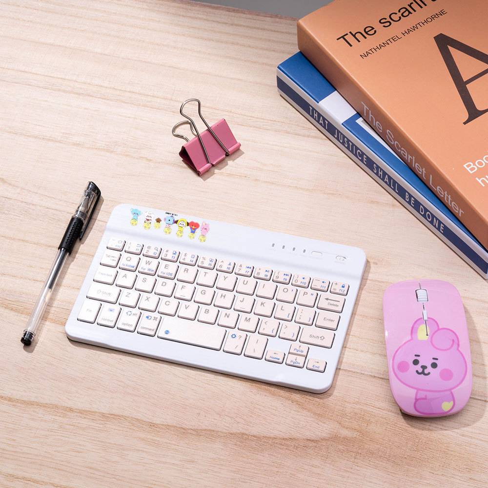 SQ3 BTS BT21 KPOP USB Slim Im Lặng Chuột Không Dây Có Đầu Thu Nano Chuột Chơi Game Cấu Hình Cao Laptop Chất Lượng Cao