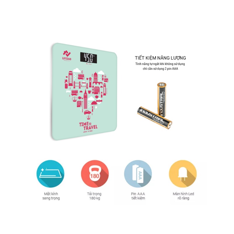 Ảnh Cân Điện Tử Sức Khỏe Life360 AR-S17G - Cân Điện Tử Thông Minh- Hàng Chính Hãng 3